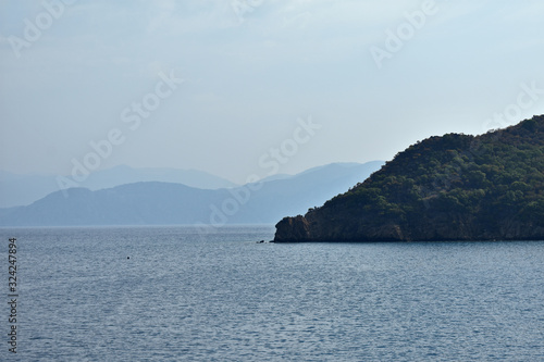 mountains on the Aegean coast. Turkey