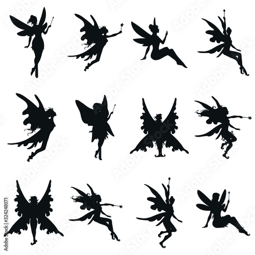Fairies vector set Illustration