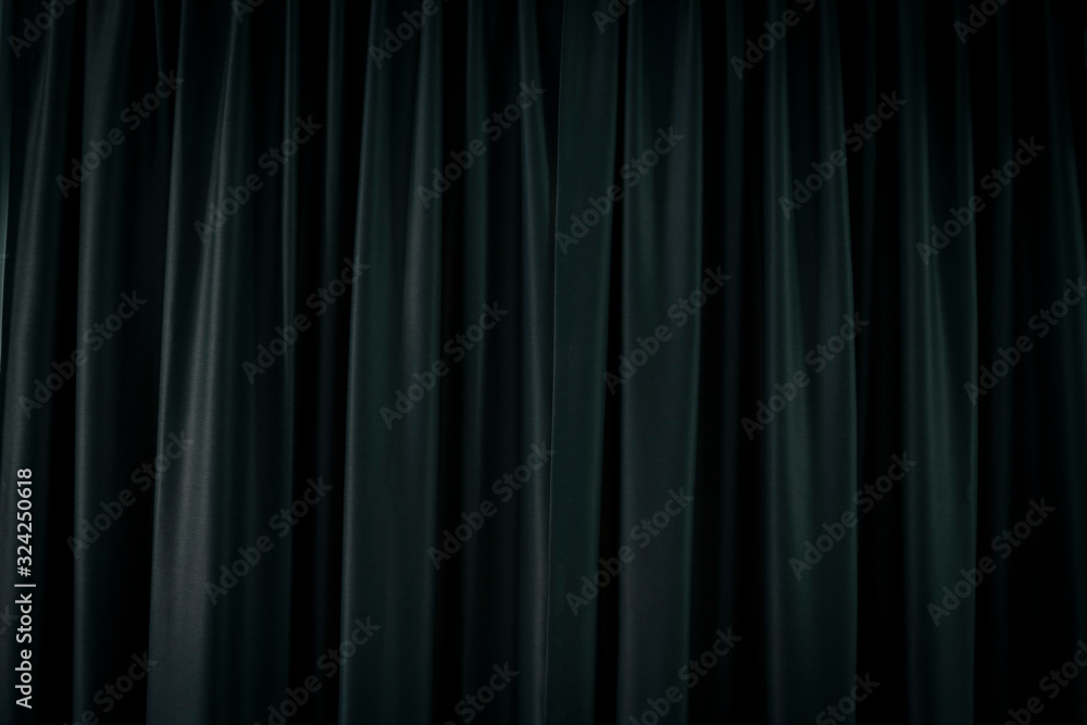 Abstract background of black curtains