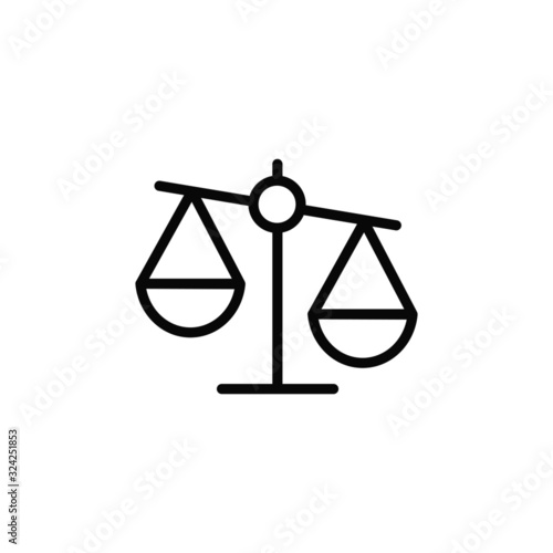 balance vector isolated icon