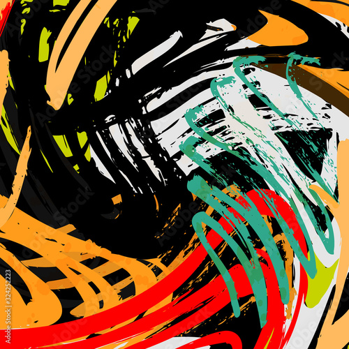 abstract color pattern in graffiti style. Quality illustration for your design