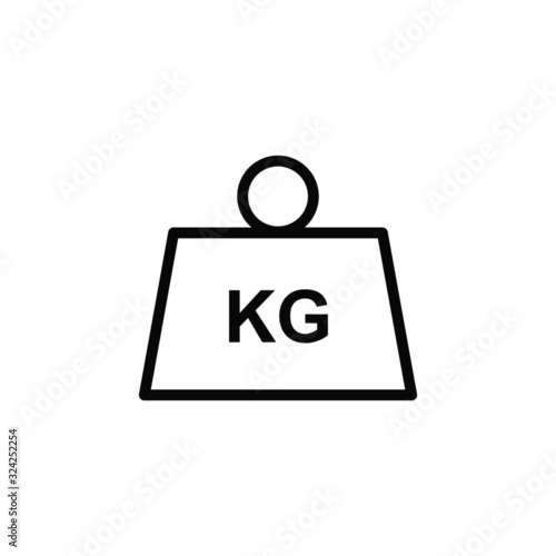 vector isolated icon of weight measurement symbol