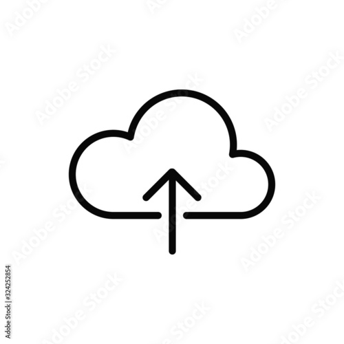 upload cloud vector isolated icon