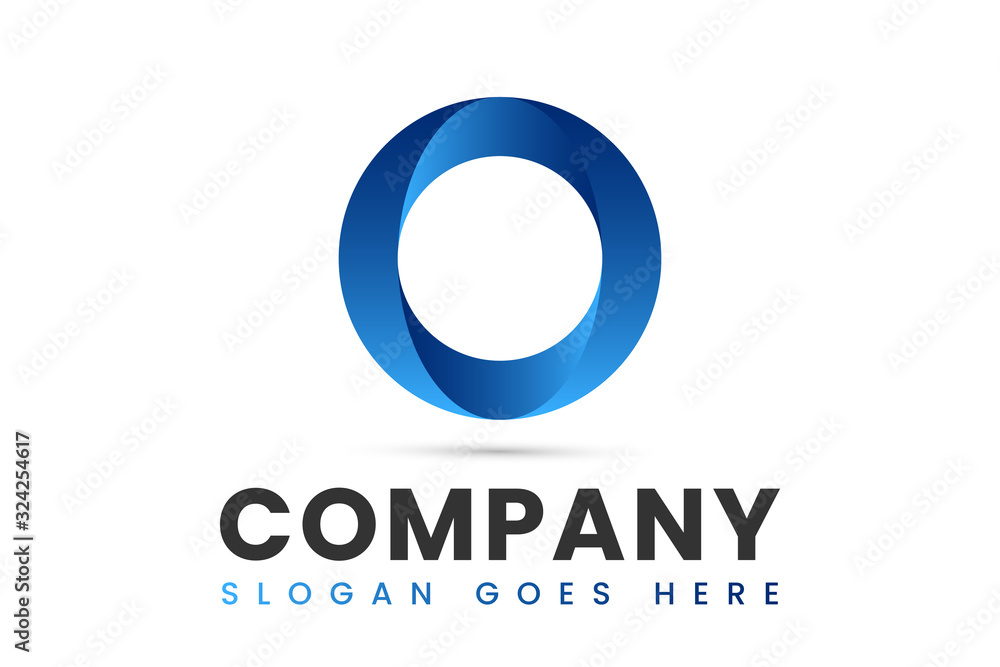 Blue Circle O Logo Design 3D Blue Circle O Logo Design 3D