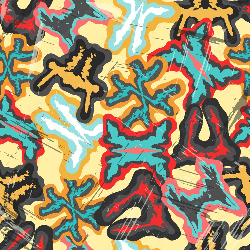 abstract color pattern in graffiti style. Quality illustration for your design