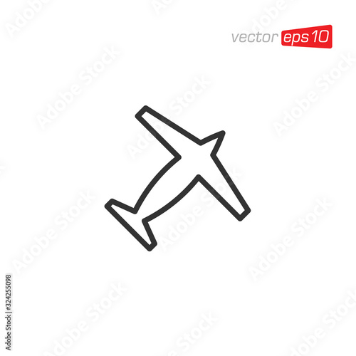 Plane Transportation Icon Logo Design Vector