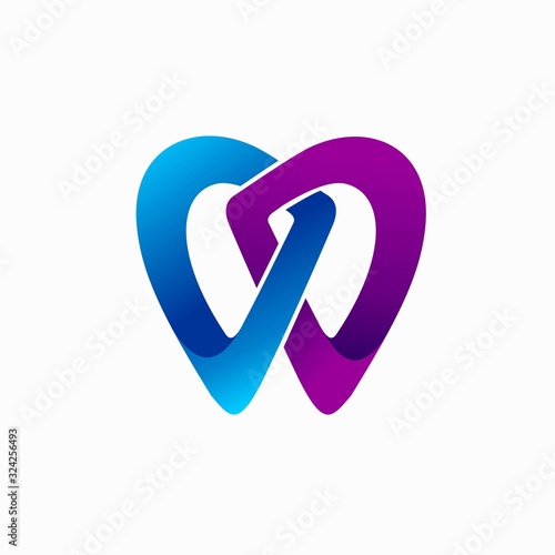 Dental logo that formed letter D