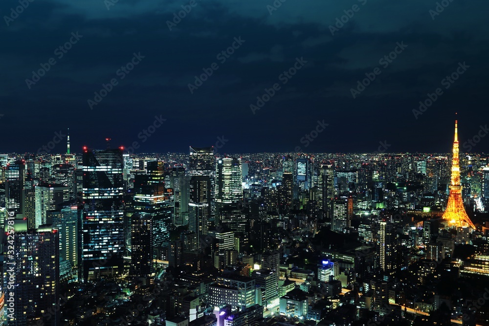 Tokyo city at night