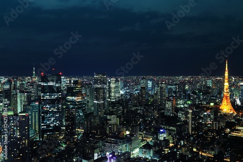 Tokyo city at night