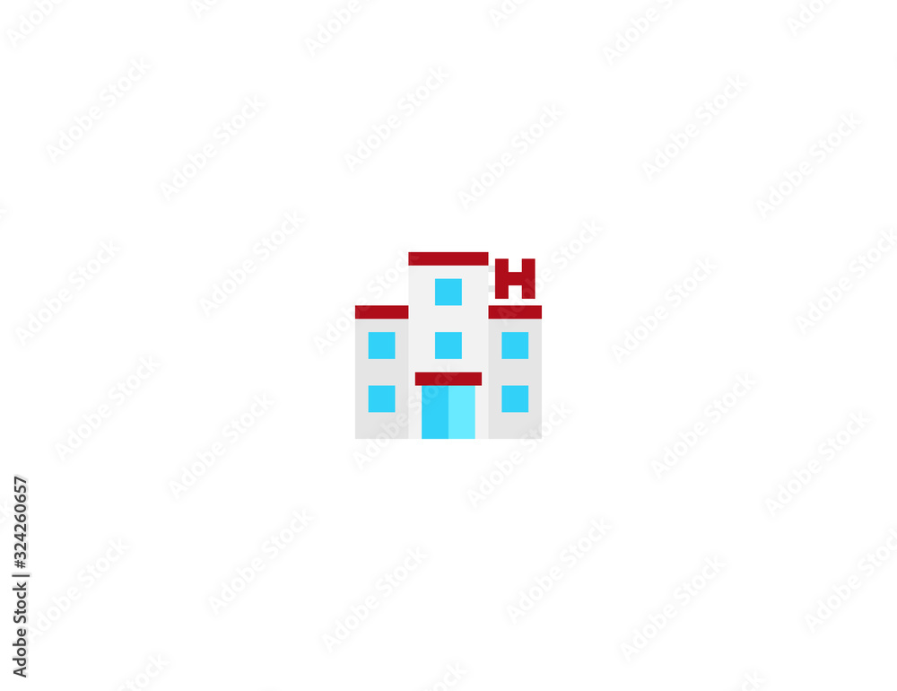 Hotel vector flat icon. Isolated hotel building emoji illustration Hotel vector flat icon. Isolated hotel building emoji illustration