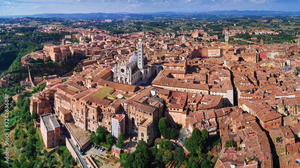 Italy Siena - panorama. Historical ancient Mediterranean place