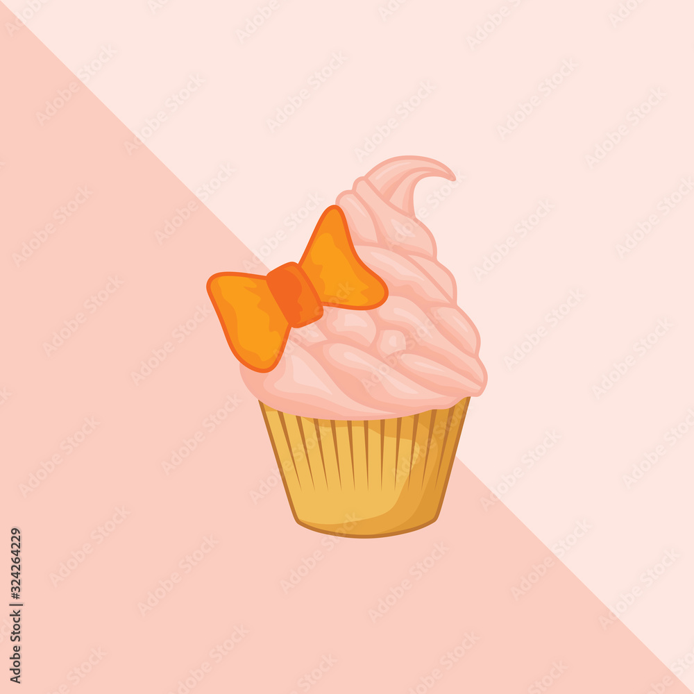 sweet cupcake vector, cute cupcake vector illustration sweet cupcake vector, cute cupcake vector illustration