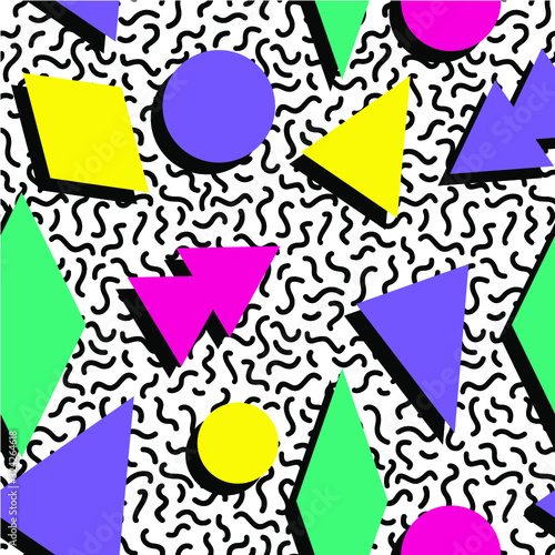 eighties neon seamless pattern 