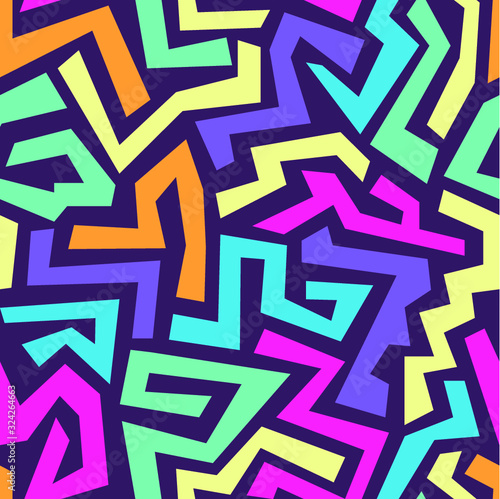 eighties neon seamless pattern 