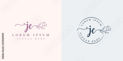 Initial jc feminine logo collections template - vector