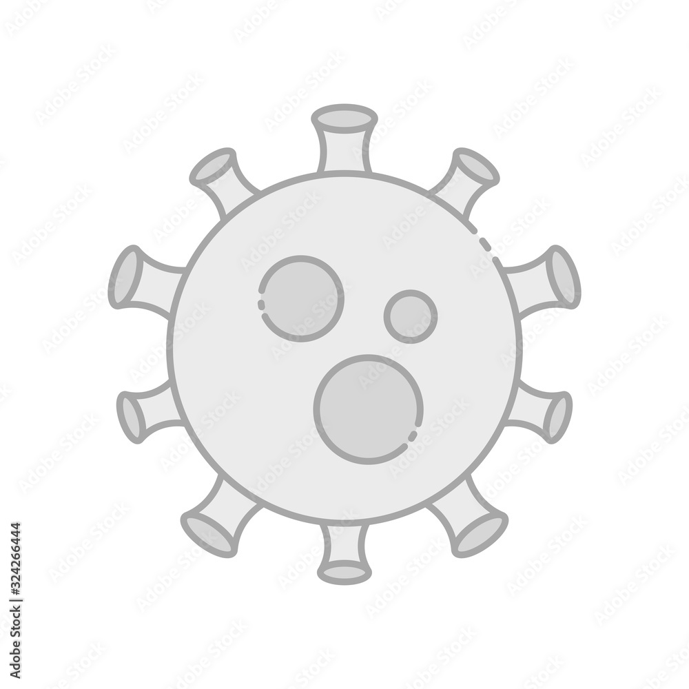 Novel Coronavirus. Concept of Chinese Coronavirus 2019-nCoV Gray Vector illustration. Covid 19 Novel Coronavirus. Concept of Chinese Coronavirus 2019-nCoV Gray Vector illustration. Covid 19
