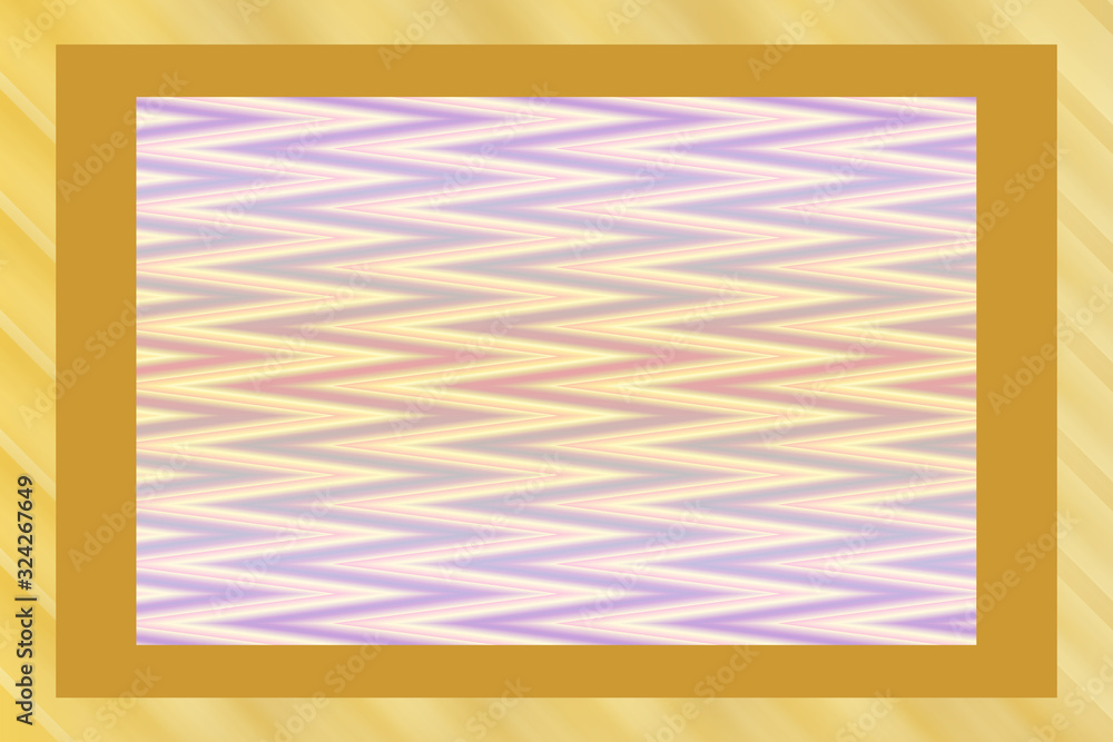 Fototapeta premium An abstract golden iridescent border background image.