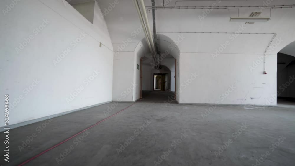 Walk through Corridor in an Old Building Walk through Corridor in an Old Building