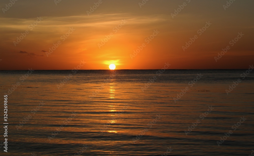 Another beautiful tropical island sunset photo in the Northern Mariana Islands.
