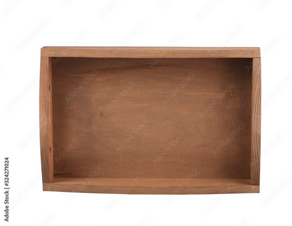 Wooden box on a white background. Tray. Wooden box on a white background. Tray.