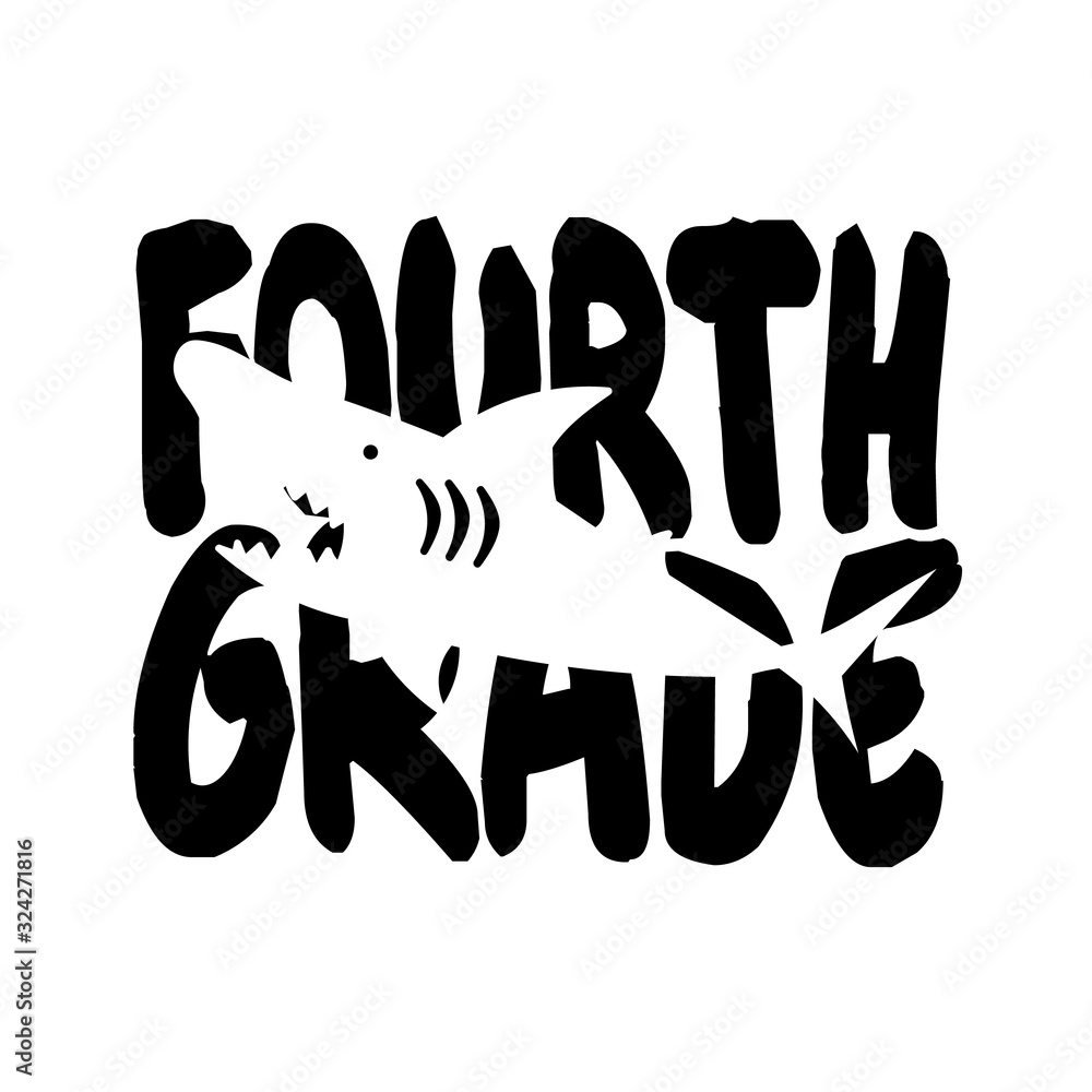 Fourth grade svg. Back to school vector file.