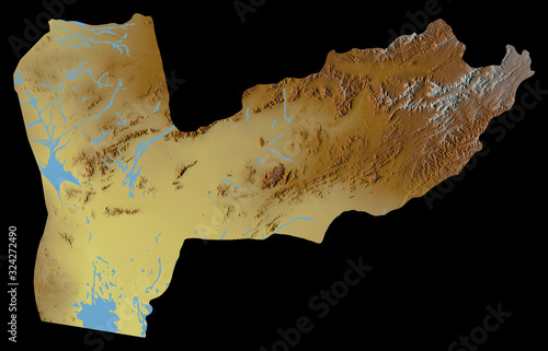 Farah, Afghanistan - isolated. Relief photo