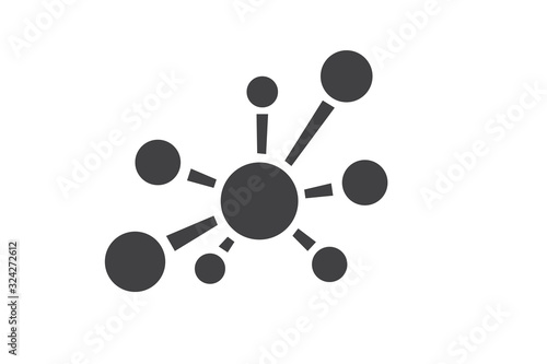 atom molecules, icon