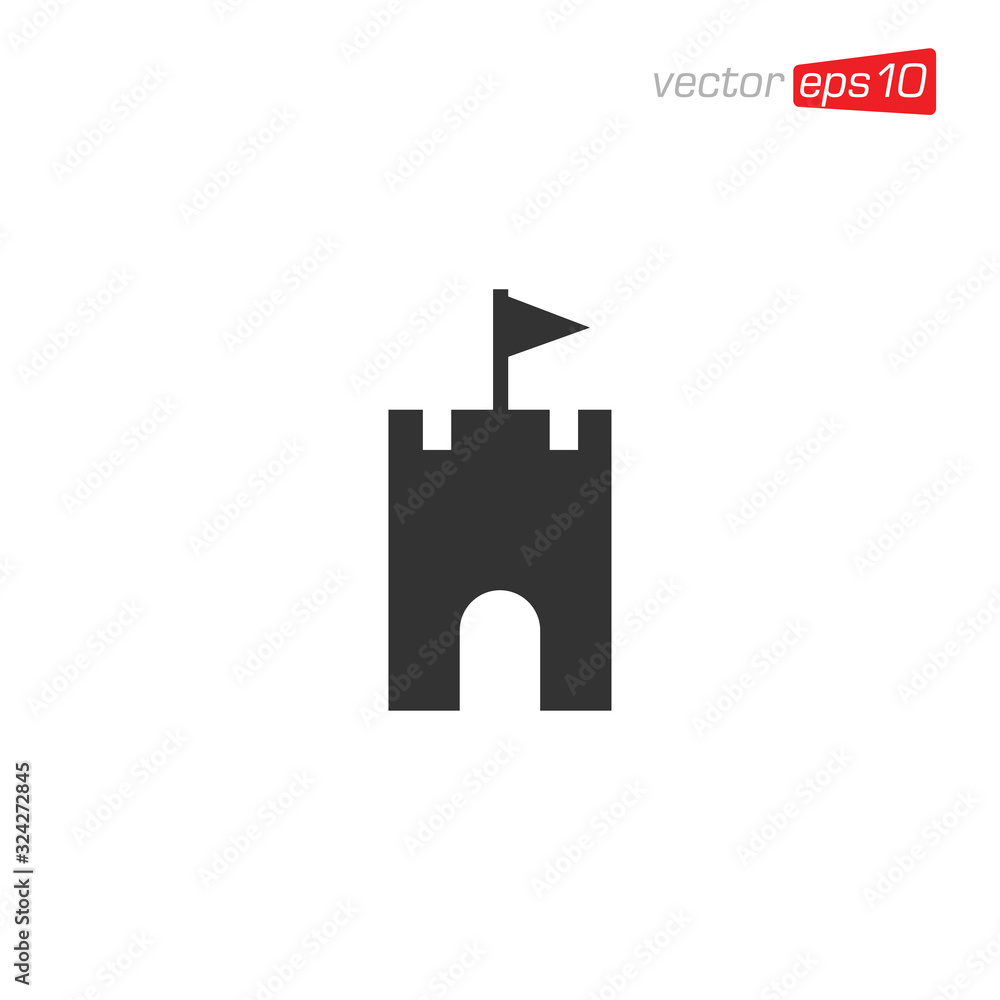 Castle Logo Icon Design Vector Castle Logo Icon Design Vector
