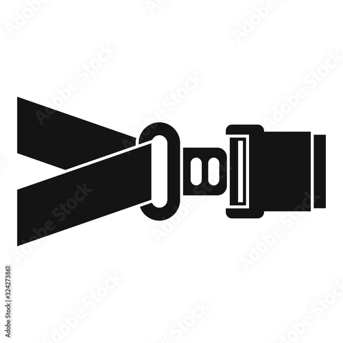 Safe seatbelt icon. Simple illustration of safe seatbelt vector icon for web design isolated on white background