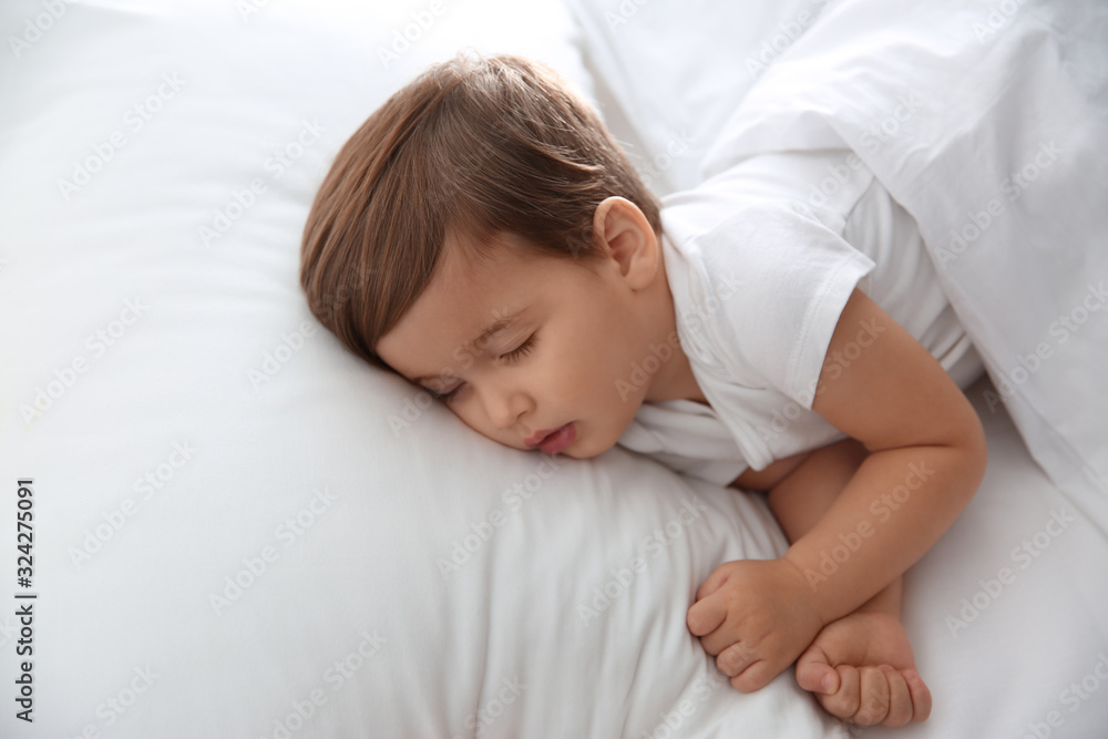 Cute little baby peacefully sleeping at home. Bedtime Cute little baby peacefully sleeping at home. Bedtime