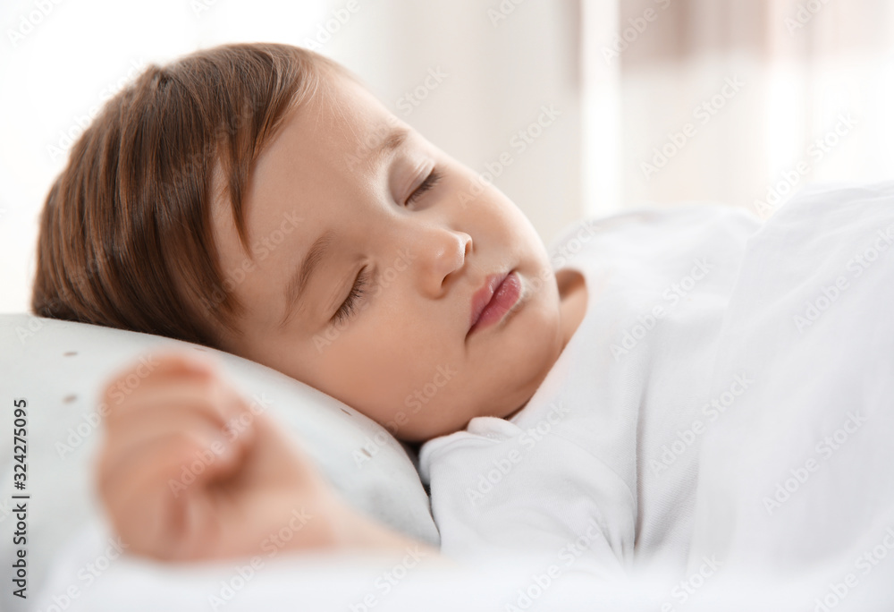 Cute little baby peacefully sleeping at home. Bedtime Cute little baby peacefully sleeping at home. Bedtime