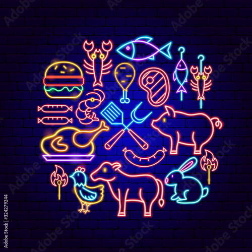 Barbecue Neon Concept