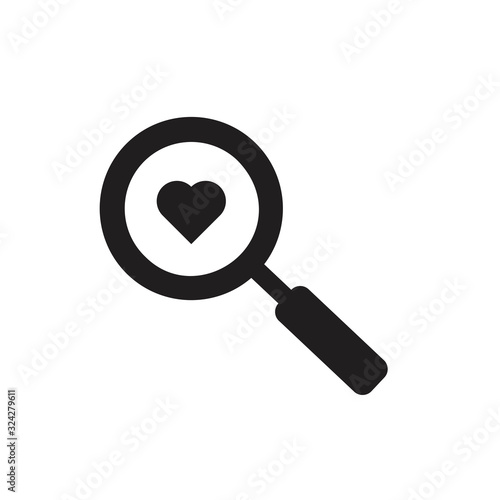 find love logo, dating location sign/symbol, love pointer icon vector