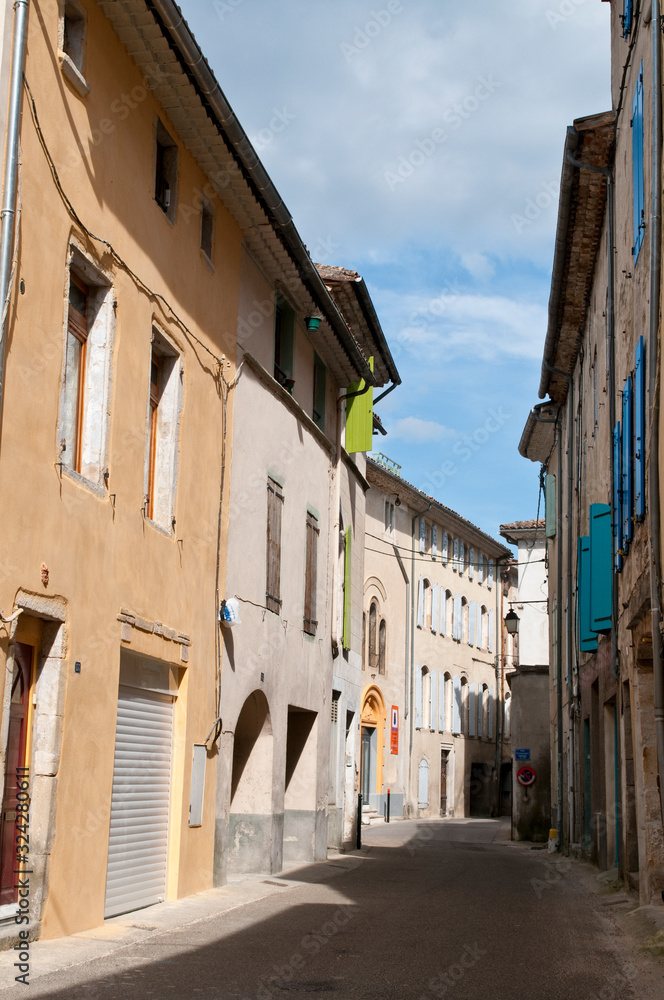 Street in Lasalle, the Cevennes, Gard, Southern France