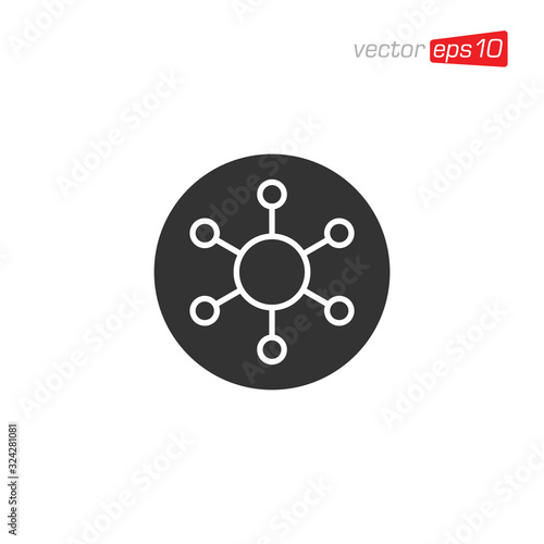 Virus and Bacteria Icon Logo Design Vector