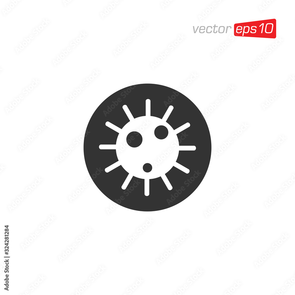 Virus and Bacteria Icon Logo Design Vector
