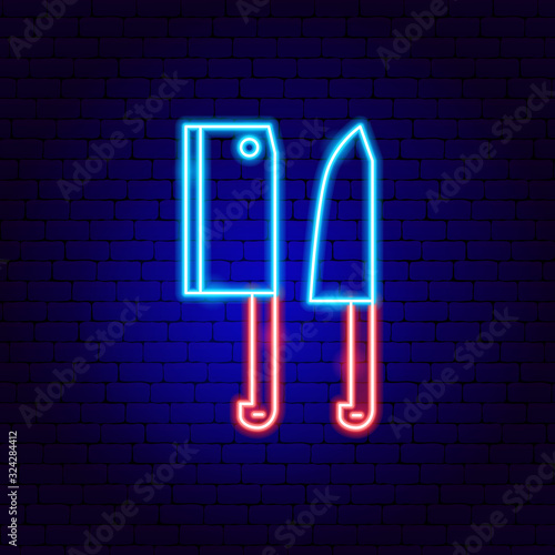 Knifes Neon Sign