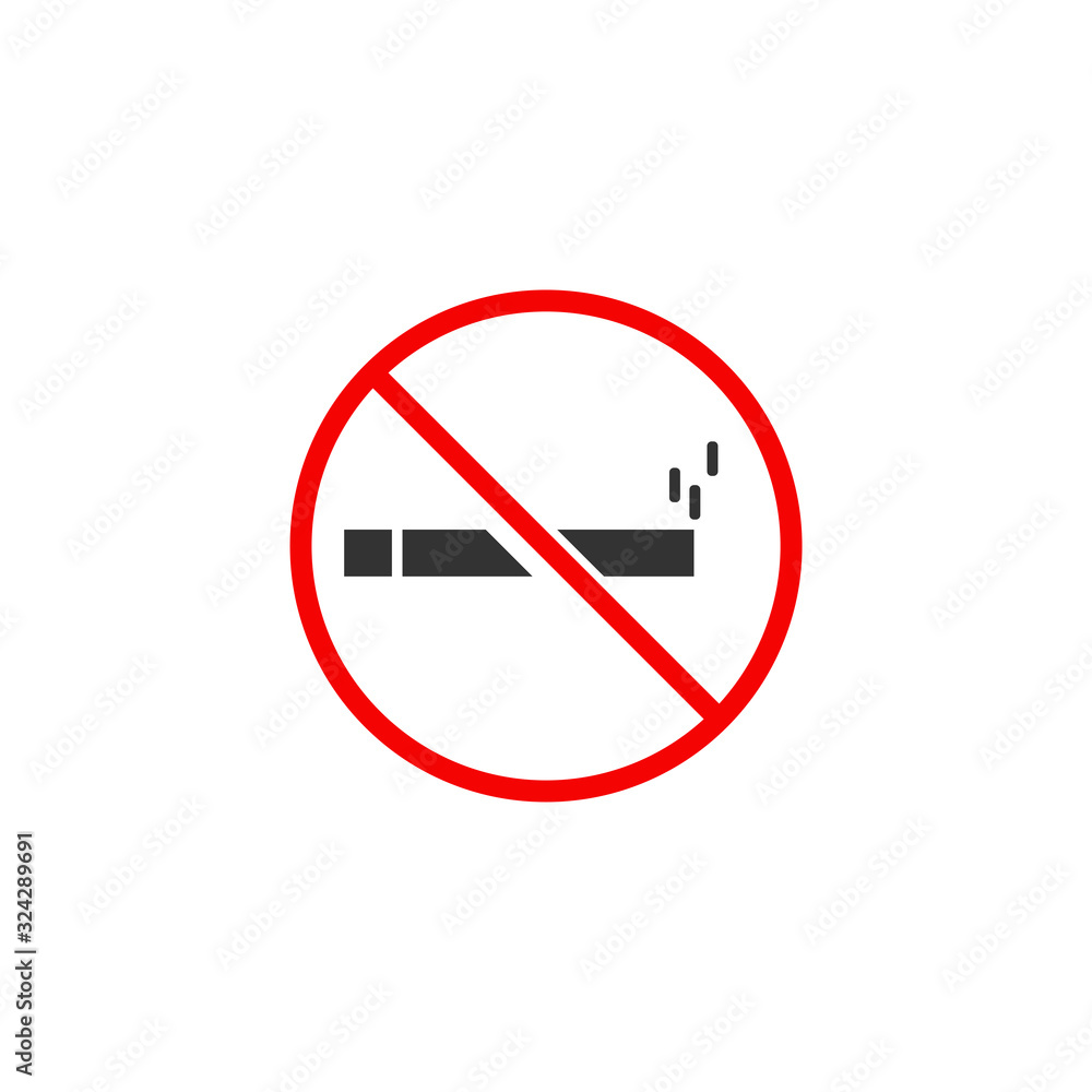 No Smoking Sign Icon Design Vector No Smoking Sign Icon Design Vector
