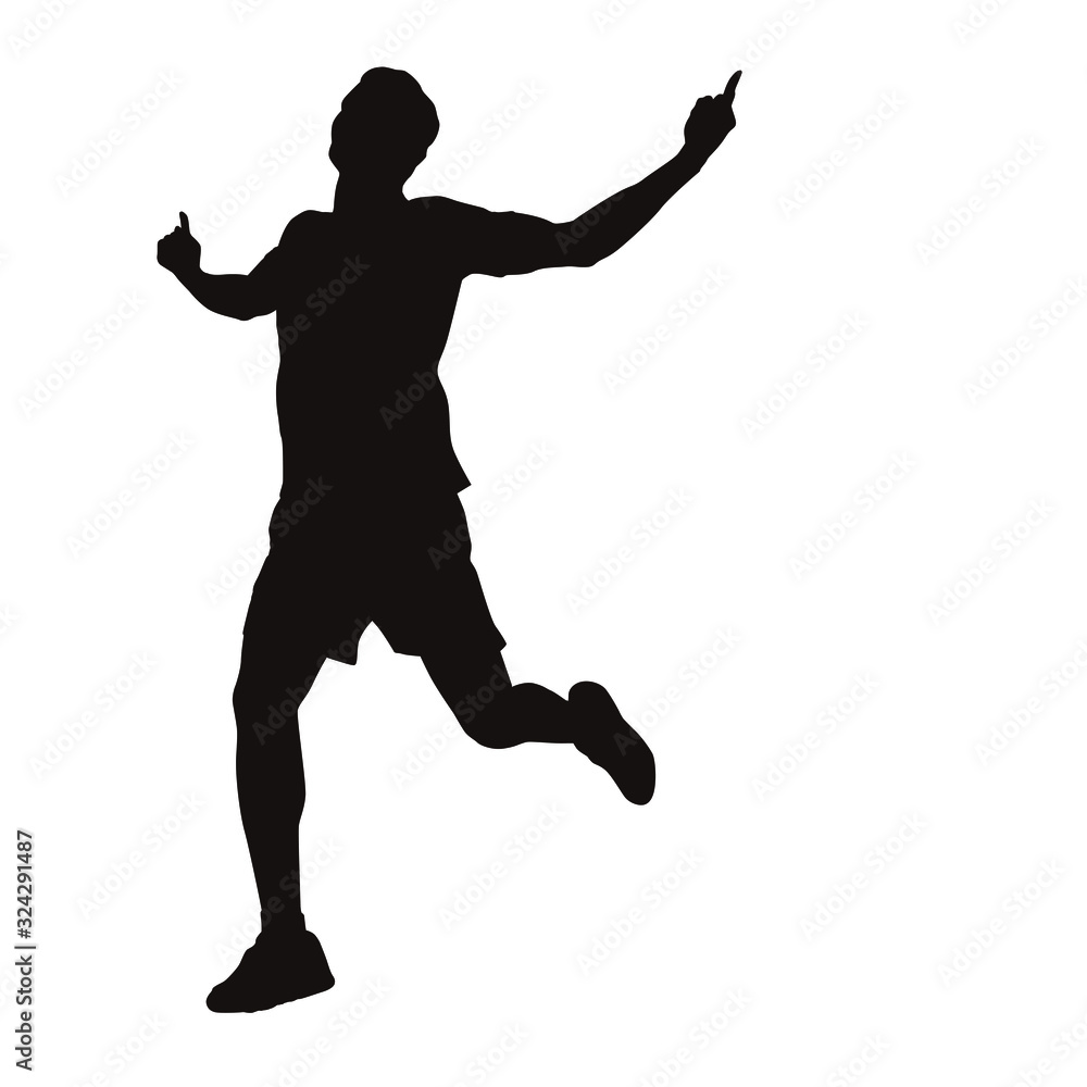 Man Running Silhouette Man Running Silhouette