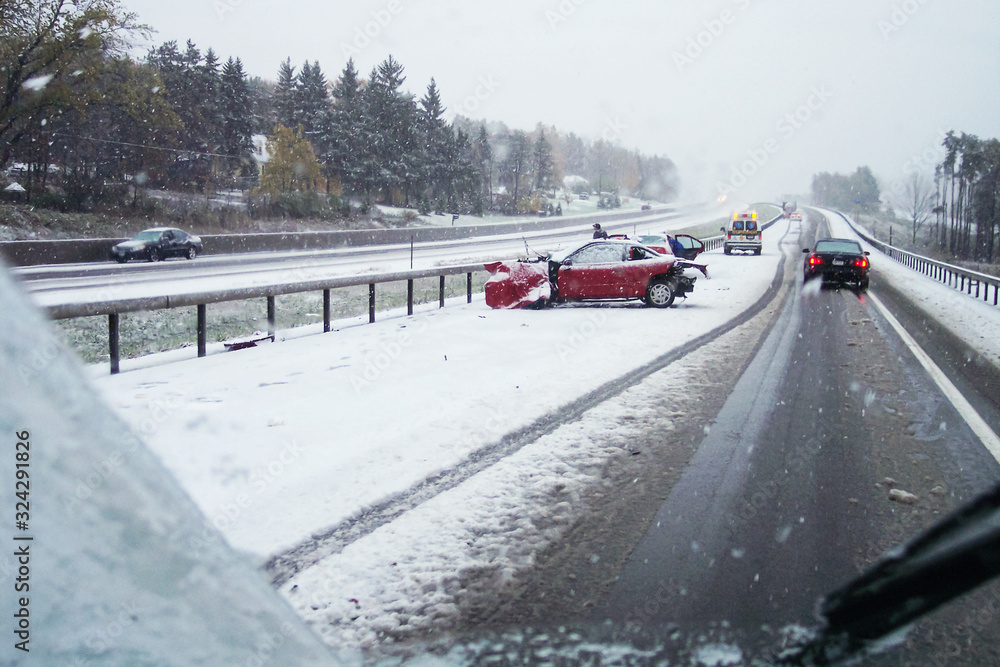 Winter Weather causes accident in Upstate NY Winter Weather causes accident in Upstate NY