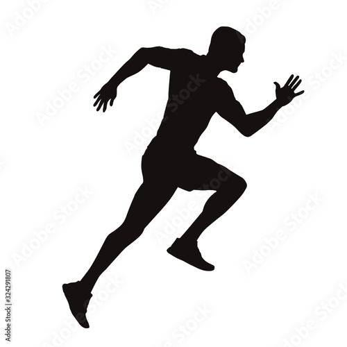 Man Running Silhouette