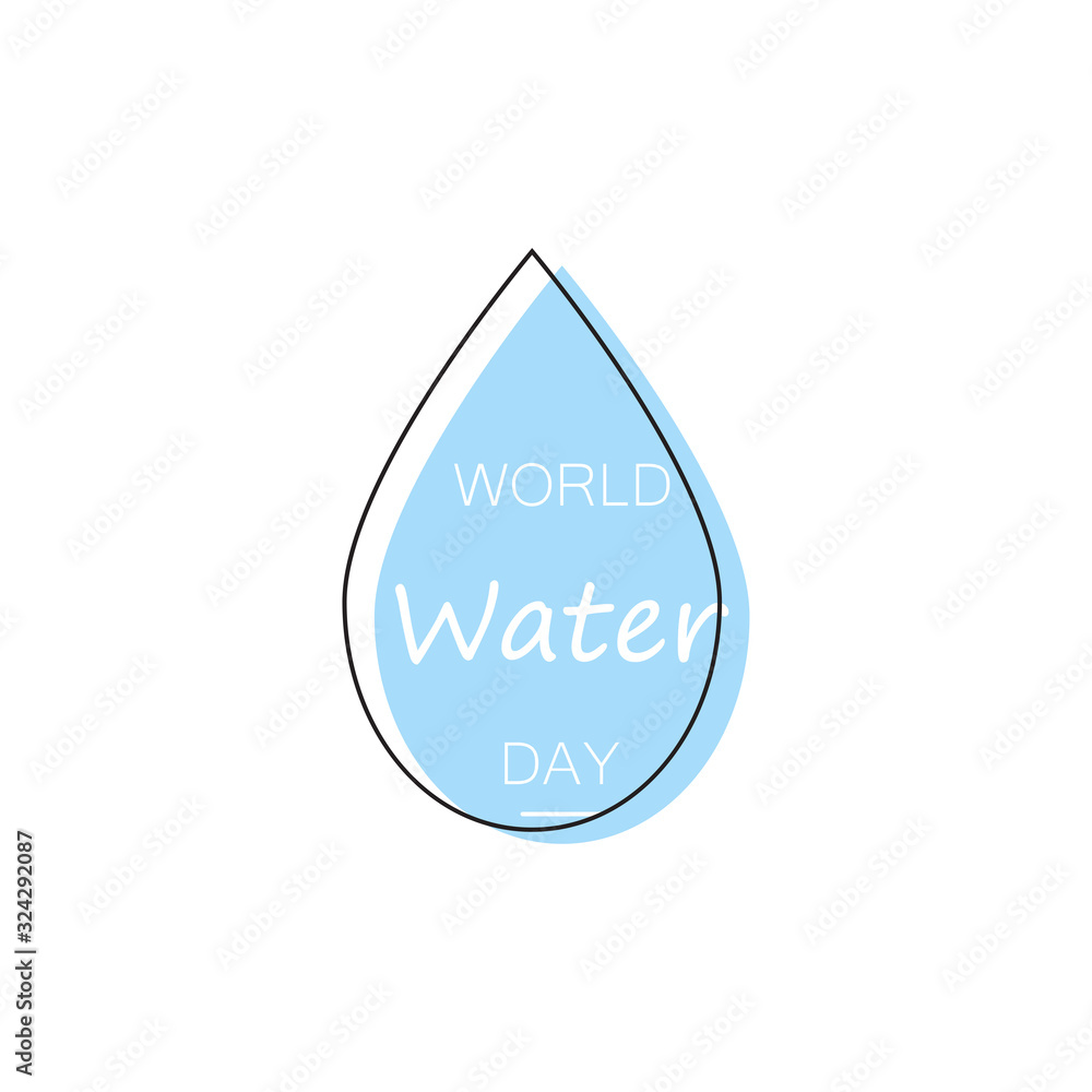 Drop of water with the inscription. Vector illustration of logo symbol concept for design. Drop of water with the inscription. Vector illustration of logo symbol concept for design.