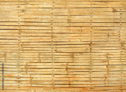Row of brown bamboo texture and background