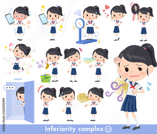 school girl Sailor suit summer_complex