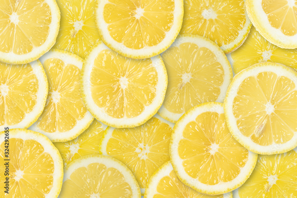 Abstract background with citrus-fruit of lemon slices. Close-up. Studio photography. Abstract background with citrus-fruit of lemon slices. Close-up. Studio photography.