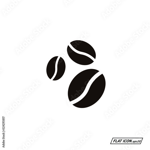 Coffee Beans Icon Vector Illustration