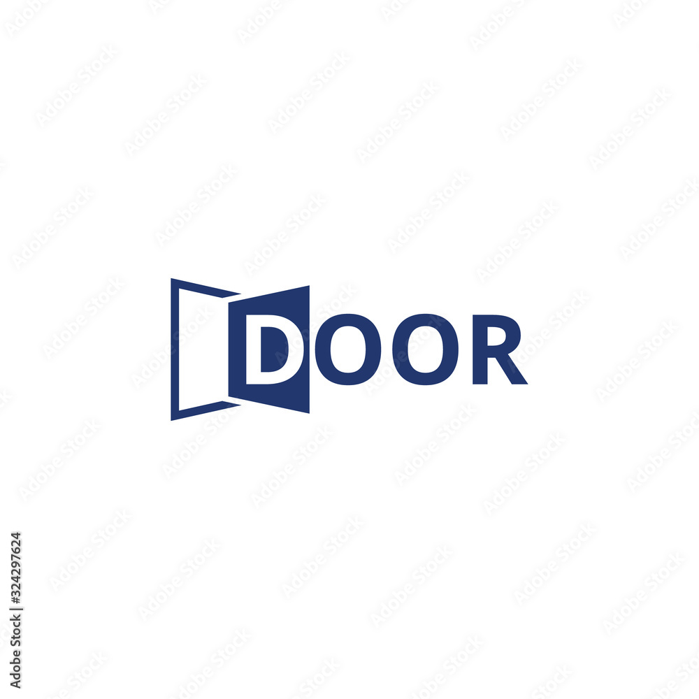 Door logo design vector inspiration