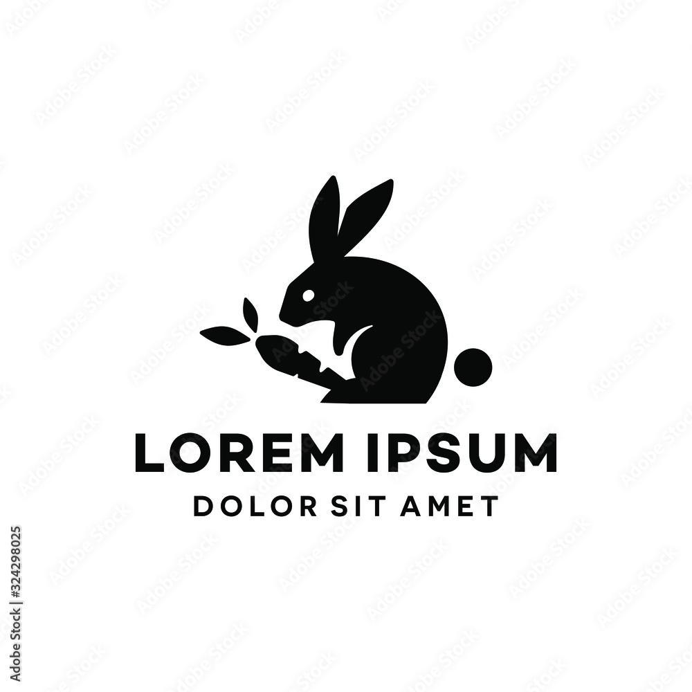 rabbit hare simple animal logo icon vector download rabbit hare simple animal logo icon vector download