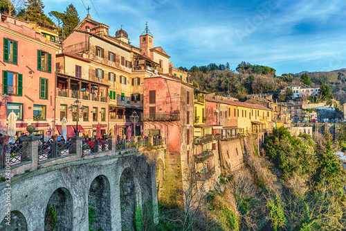 The town of Nemi on the Alban Hills, Italy