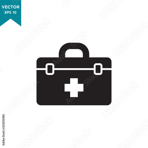first aid box vector icon in trendy flat design 